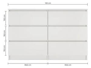 Komoda - CHELSEA - 3 zásuvky - antracit - 77,2 x 42,2 x 79,9 cm