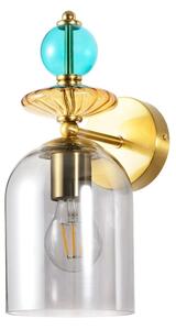 Nástěnná lampa TROPEA 1xE27/15W/230V zlatá/modrá/kouřová béžová/šedá