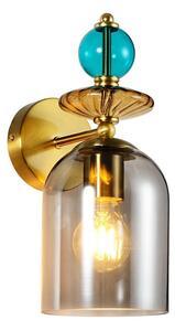 Nástěnná lampa TROPEA 1xE27/15W/230V zlatá/modrá/kouřová béžová/šedá