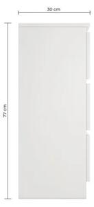 Komoda - CHELSEA - 3 zásuvky - antracit - 77,2 x 42,2 x 79,9 cm