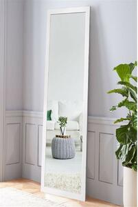 Bílé dřevěné dekorativní retro zrcadlo Hümas, 160 x 58 cm