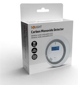 SOLIGHT Detektor spalin CO + alarm, 85dB, 3x AAA baterie