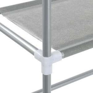 3-patrový úložný regál nad pračku - stříbrný | 69x28x169 cm