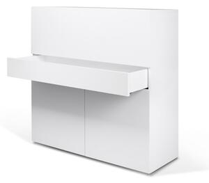 Bílý pracovní stůl TemaHome Focus, 110 x 109 cm