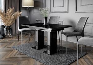 Jídelní stůl Gilnar (lesk černý) (pro 4 až 6 osob). 1055170