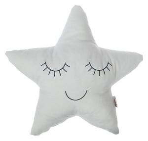 Světle šedý dětský polštářek s příměsí bavlny Mike & Co. NEW YORK Pillow Toy Star, 35 x 35 cm