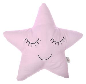 Světle růžový dětský polštářek s příměsí bavlny Mike & Co. NEW YORK Pillow Toy Star, 35 x 35 cm