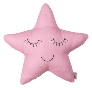 Růžový dětský polštářek s příměsí bavlny Mike & Co. NEW YORK Pillow Toy Star, 35 x 35 cm