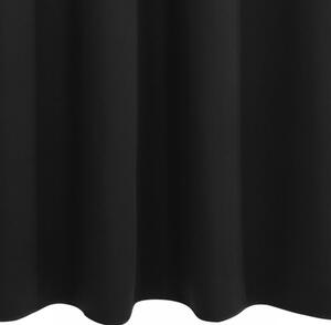 Eurofirany Černý zatemňovací závěs na kroužcích LOGAN 140x175 cm
