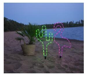 Zelené venkovní LED svítidlo ve tvaru kaktusu Star Trading Tuby, výška 54 cm