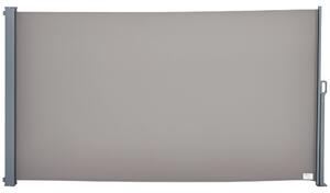 Zatahovací boční markýza Outsunny 300 x 160 cm, venkovní hliníkový větrník, ochrana proti slunci, roztažitelná clona na balkon, do zahrady a na terasu
