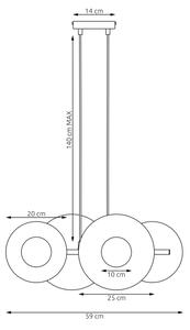 Lustr na lanku UMBRA 4xG9/8W/230V černá