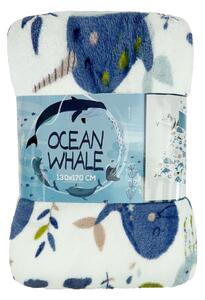 Dětská deka OCEAN WHALE 130x170 cm - Velryba