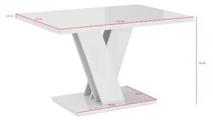 Konferenční stolek Mabea (bílá + kámen). 1055209