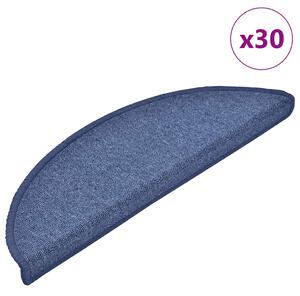Samolepicí schodové rohože 30 ks 56 x 17 x 3 cm Non-Slip Modrá 3365740