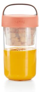 Dóza na polévku s oranžovým víčkem Lékué To Go, 600 ml