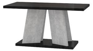 Konferenční stolek Mulnu (lesk černý + kámen). 1055219