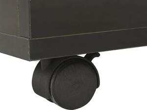 Konferenční stolek - dřevotříska - černý vysoký lesk | 60x60x35 cm