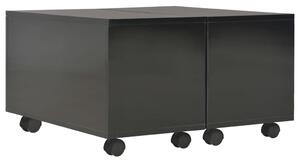 Konferenční stolek - dřevotříska - černý vysoký lesk | 60x60x35 cm