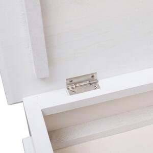 Botník Frome - dřevo pavlovnie - bílý II | 50x28x58 cm