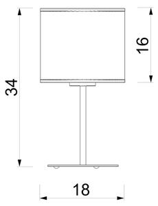 Stolní lampa ARDEN 1xE27/15W/230V béžová