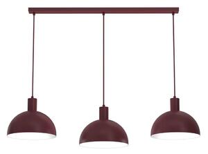 Lustr na lanku HANDA 3xE27/15W/230V burgundy