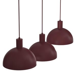 Lustr na lanku HANDA 3xE27/15W/230V burgundy