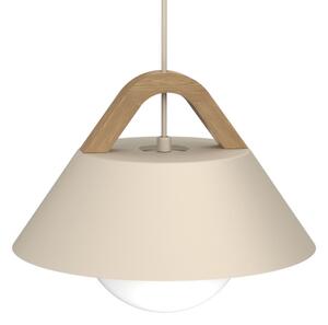 Lustr na lanku FUNDA 1xE27/15W/230V béžová