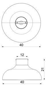 Stropní svítidlo BASCA 1xE27/15W/230V pr. 40 cm bronzová