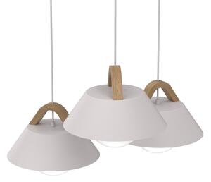 Lustr na lanku FUNDA 3xE27/15W/230V krémová
