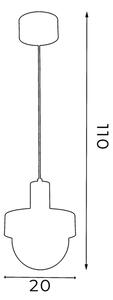 Lustr na lanku CANAN 1xE27/15W/230V pr. 20 cm béžová