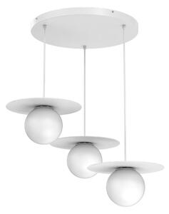 Lustr na lanku FLAT 3xE27/15W/230V bílá