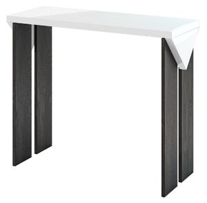 Konzolový stolek Tarni (lesk bílý + tmavě šedá). 1055249