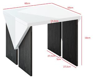Konferenční stolek Tarni (světle šedá + lesk bílý). 1055250