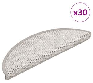 Samolepící nášlapy na schody vzhled sisal 30ks 56x17x3cm béžové 3365858