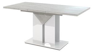 Jídelní stůl Tarni (světle šedá + lesk bílý) (pro 4 až 6 osob). 1055252