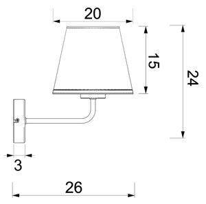 Nástěnná lampa ARDEN 1xE27/15W/230V béžová