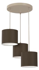 Lustr na lanku ARDEN 3xE27/15W/230V pr. 30 cm béžová/hnědá