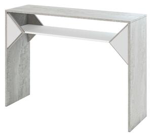 Konzolový stolek Tonfir (světle šedá + lesk bílý). 1055256
