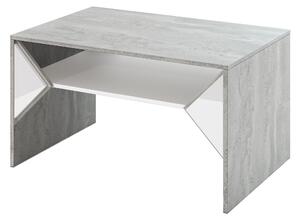 Konferenční stolek Tonfir (světle šedá + lesk bílý). 1055254