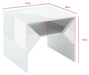 Konferenční stolek Tonfir (světle šedá + lesk bílý). 1055258