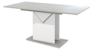 Jídelní stůl Tonfir (světle šedá + lesk bílý) (pro 6 až 8 osob). 1055260