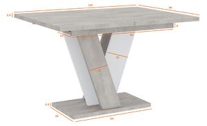 Jídelní stůl Venag (světle šedá + bílá) (pro 4 až 6 osob). 1055270