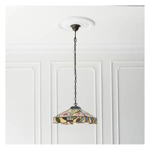 Endon 64385 - Lustr na řetězu Tiffany WILLOW 1xE27/60W/230V pr. 35 cm