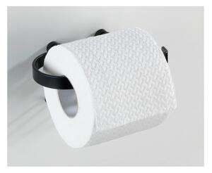 Černý nástěnný držák na toaletní papír Wenko Classic Plus
