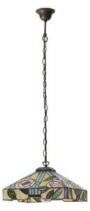 Endon 64385 - Lustr na řetězu Tiffany WILLOW 1xE27/60W/230V pr. 35 cm