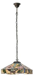 Endon 64385 - Lustr na řetězu Tiffany WILLOW 1xE27/60W/230V pr. 35 cm