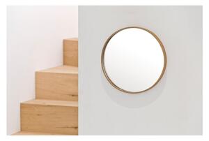 Nástěnné zrcadlo s rámem z dubového dřeva Wireworks Glance, ⌀ 31 cm