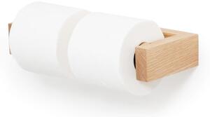 Nástěnný držák na toaletní papír z dubového dřeva Wireworks