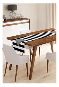 Běhoun na stůl z mikrovlákna Minimalist Cushion Covers Stripes with Grey Heart, 45 x 140 cm